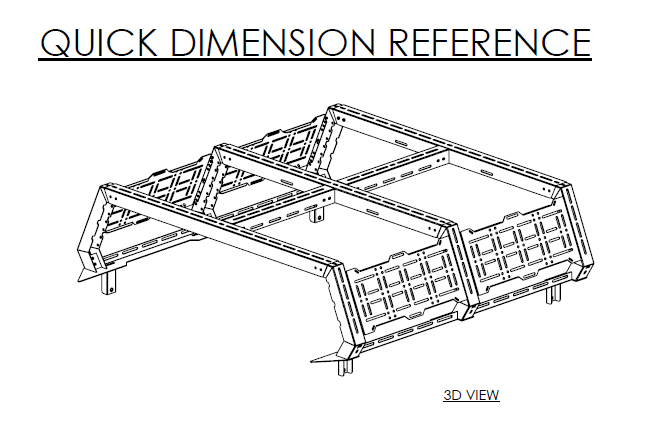 GMC Sierra 1500/2500 Silverado Standard Bed Rack Length