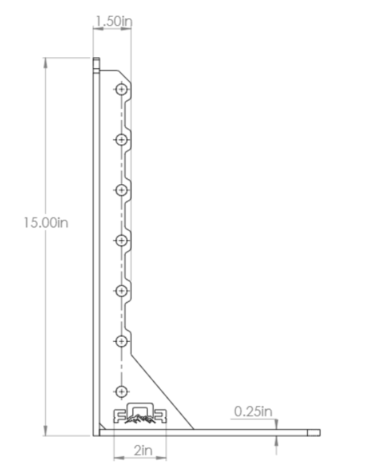15 Inch Awning Mounts Set of 3