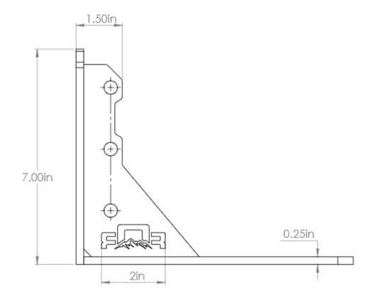 7 Inch Awning Mounts Set of 3