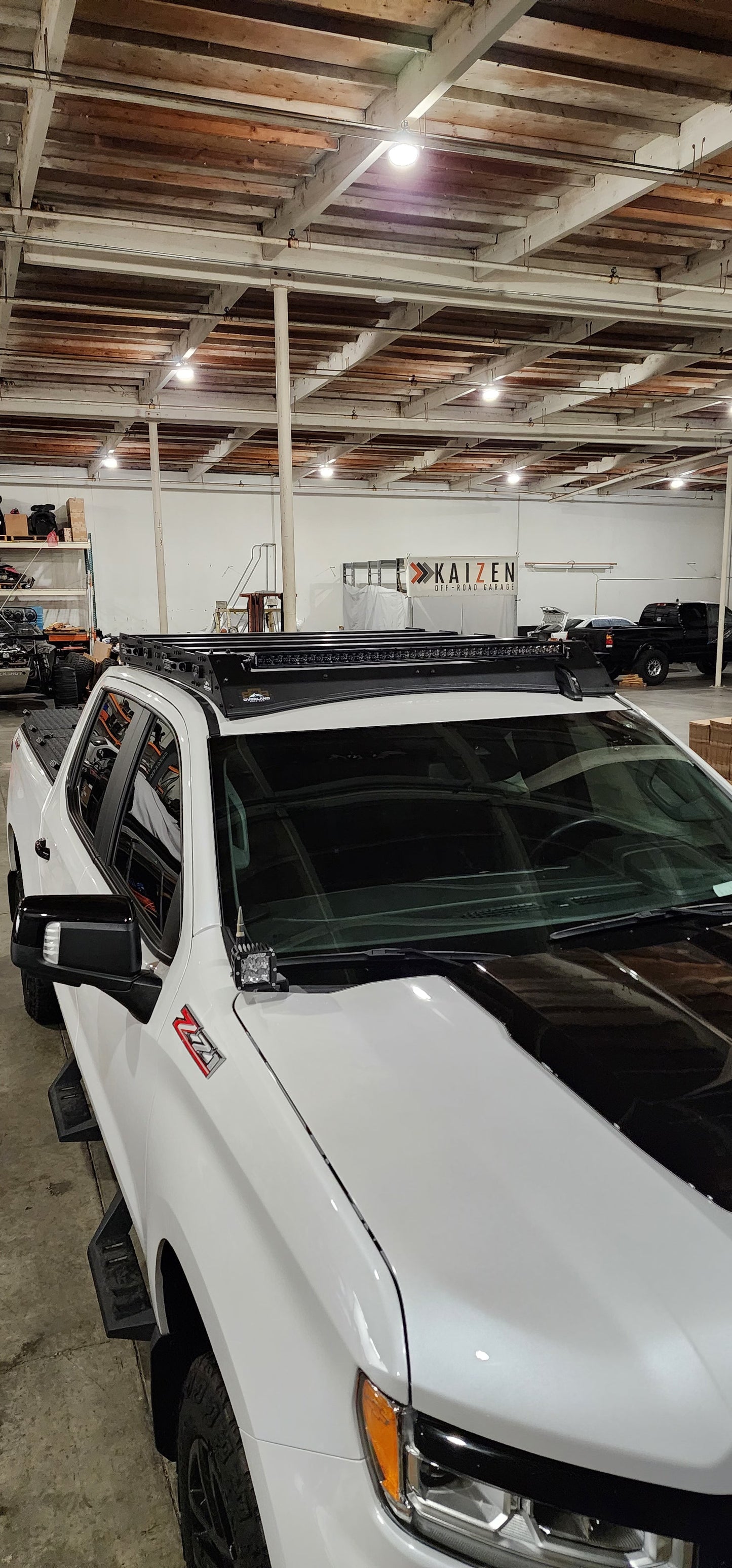 Chevy Silverado Condor Roof Rack w/Rigid Industries New E Adapt Light Bar Cut Out